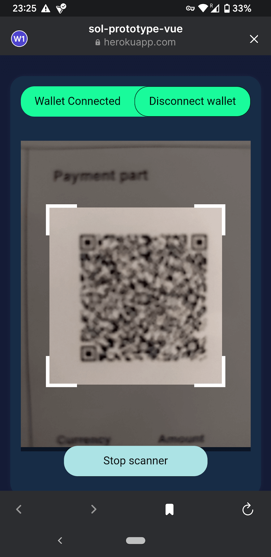 Gbits Pay scanning